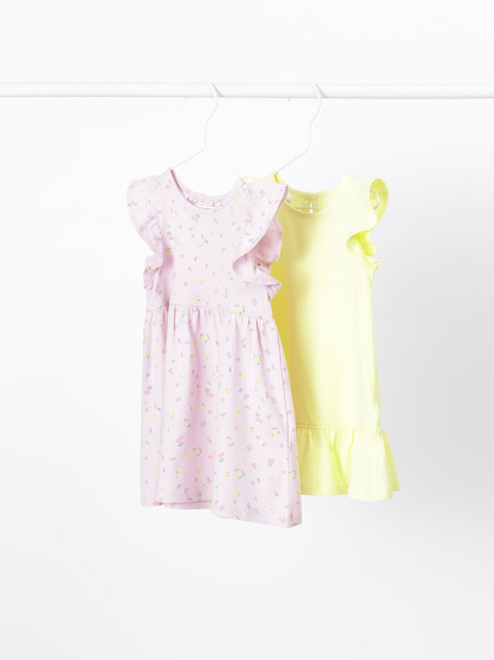 Conjunto com 2 vestidos com babados - Limão