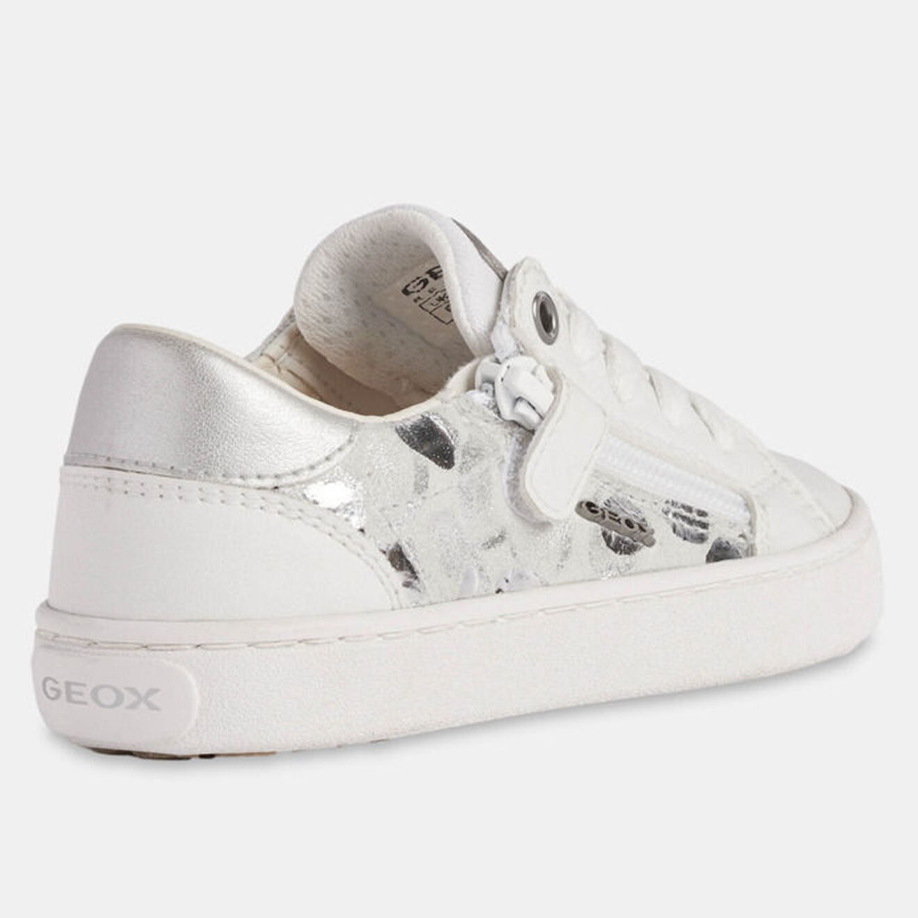 Geox Baskets en Cuir & Textile Kilwi blanches