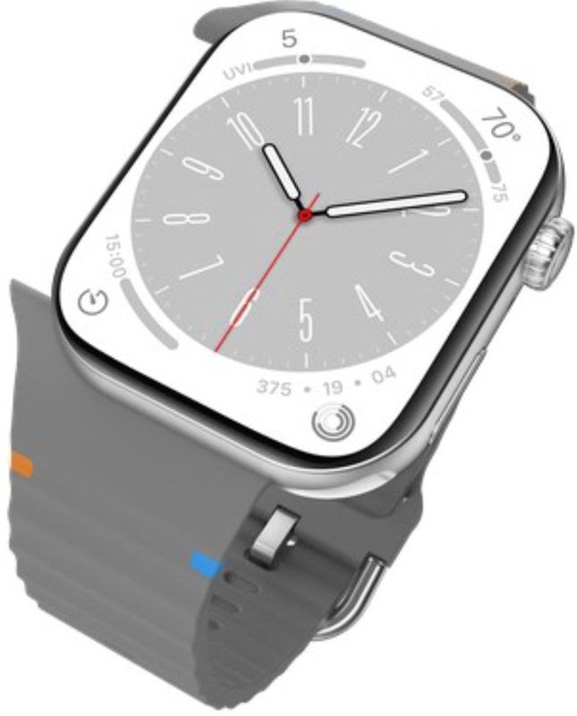 Just In Case - Activeflex Strap - Horlogebandje - Grijs - Voor Apple Watch 44-49mm