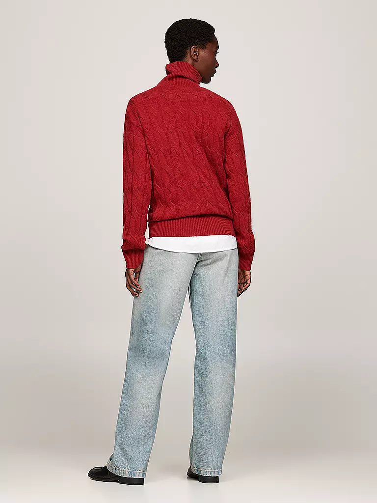 TOMMY HILFIGER Rollkragenpullover  rot
