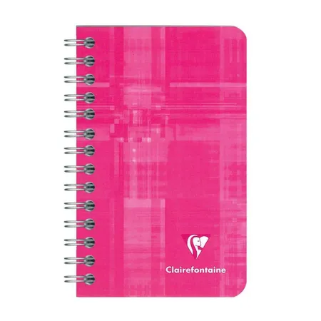 Clairefontaine Notizheft kariert, 7,5 x 12cm, 50 Blatt, sortiert