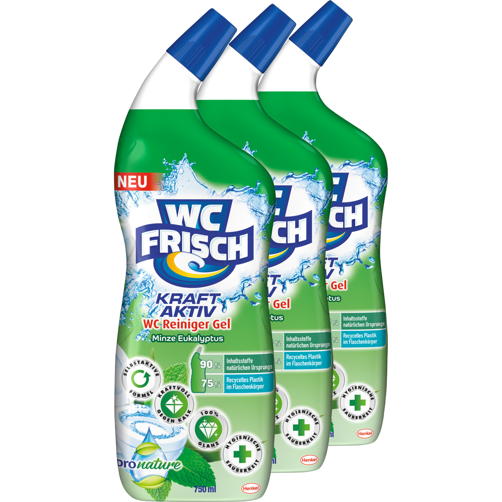 WC Frisch WC-Gel ProNature Minze 3x750ml