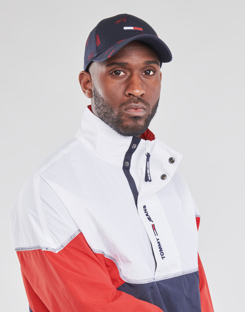Tommy Jeans - TJM LIGHTWEIGHT POPOVER JACKET - Blanc / Rouge /Marine