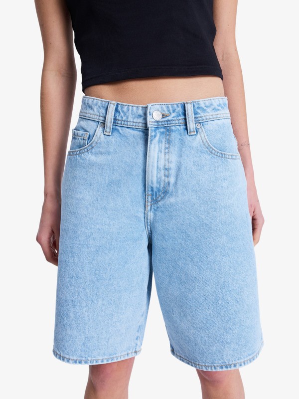Breakers Mid Sunbleached Bermuda en jean Bleu Femme