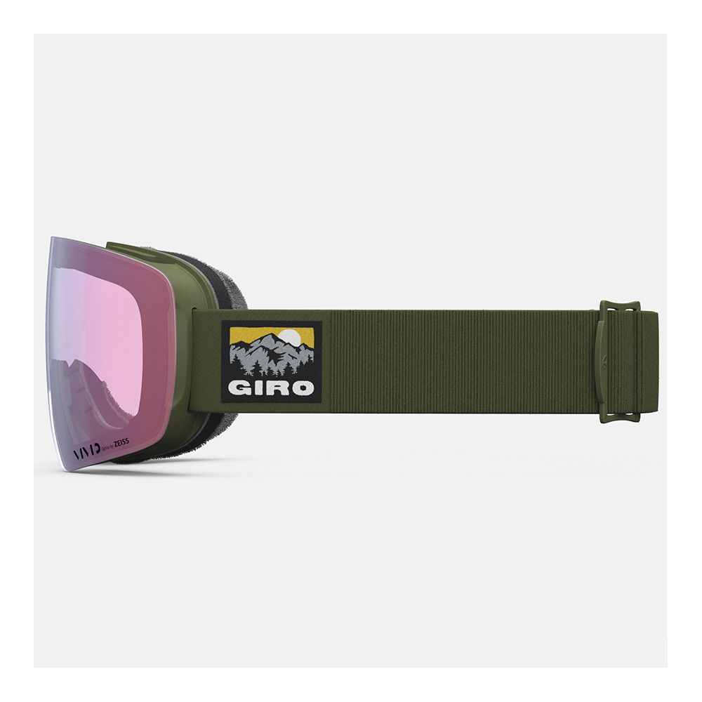 Giro CONTOUR - Masque ski + écran supplémentaire vivid infrared trail green vista/vivid petrol