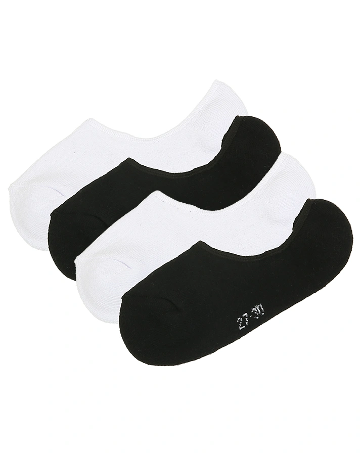 Füsslinge MIX 4er-Pack in schwarz/weiß