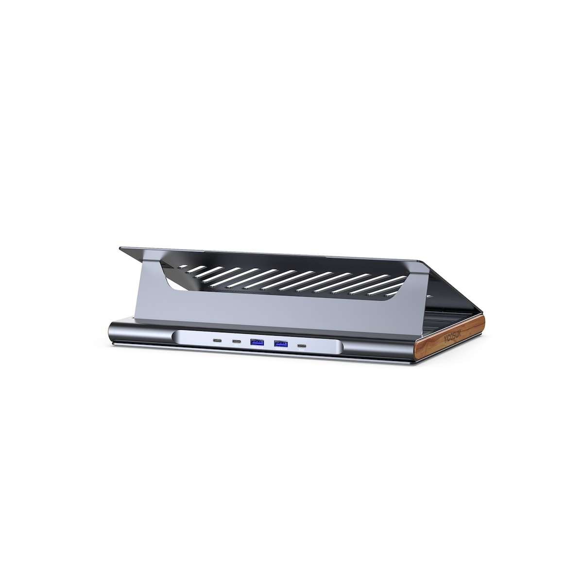 NÖRDIC bærbart stativ til bærbar PC med hub 2xUSB-A 3.1 2xUSB-C