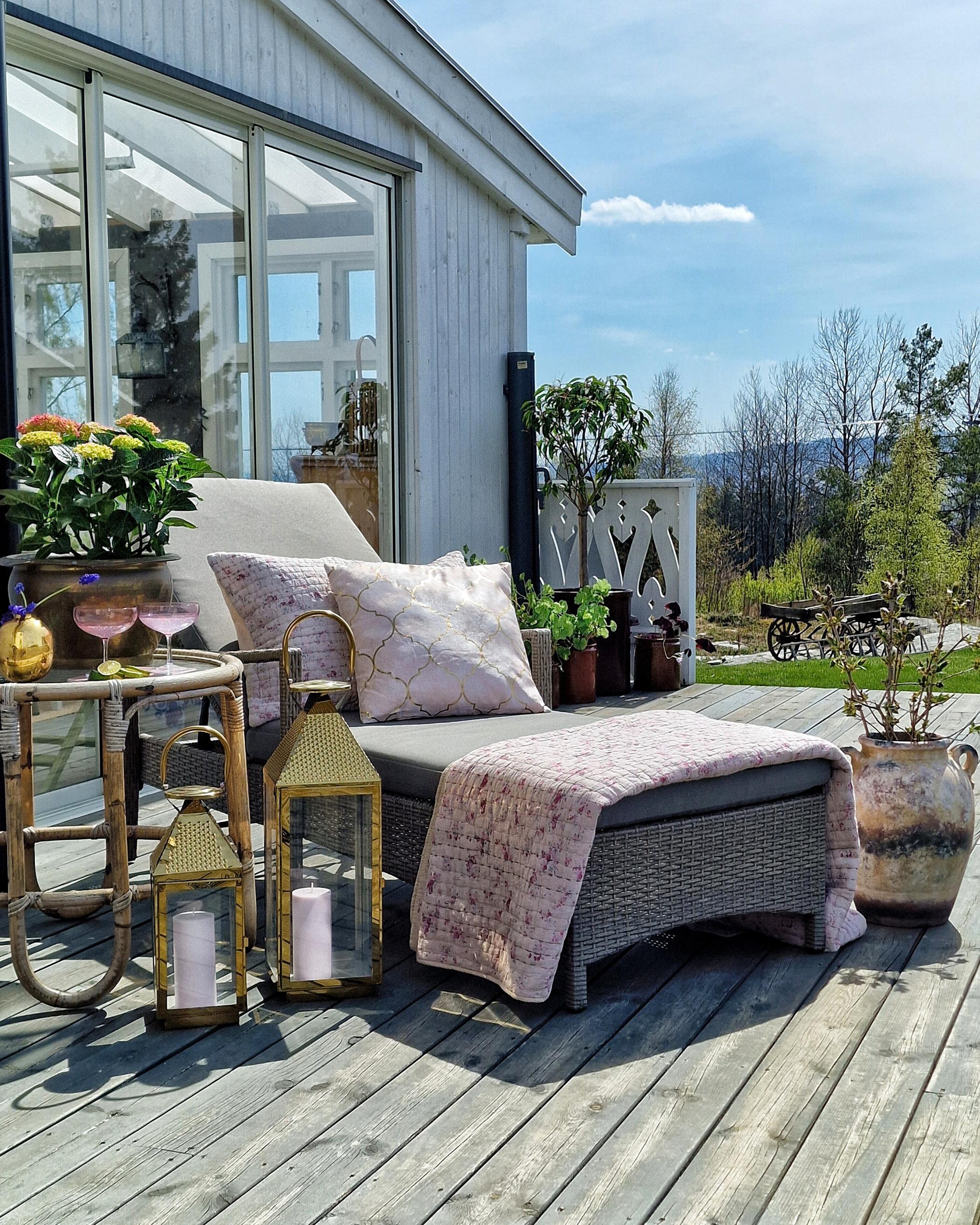 Set van 2 sierkussens ALYSSUM 45 x 45 cm Roze trellis-patroon
