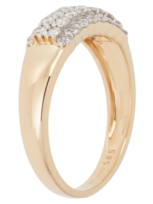 Pavé-Bandring, 50 Brillanten, GH/SI, 0,50 ct.