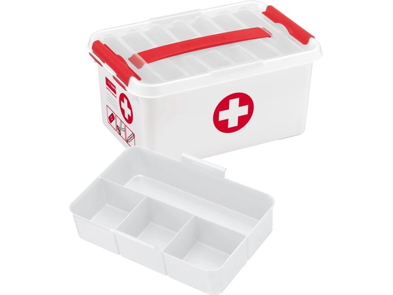 Sigma Home Erste Hilfe Box 6 l Weiss Übersichtliche Q-line First Aid Box