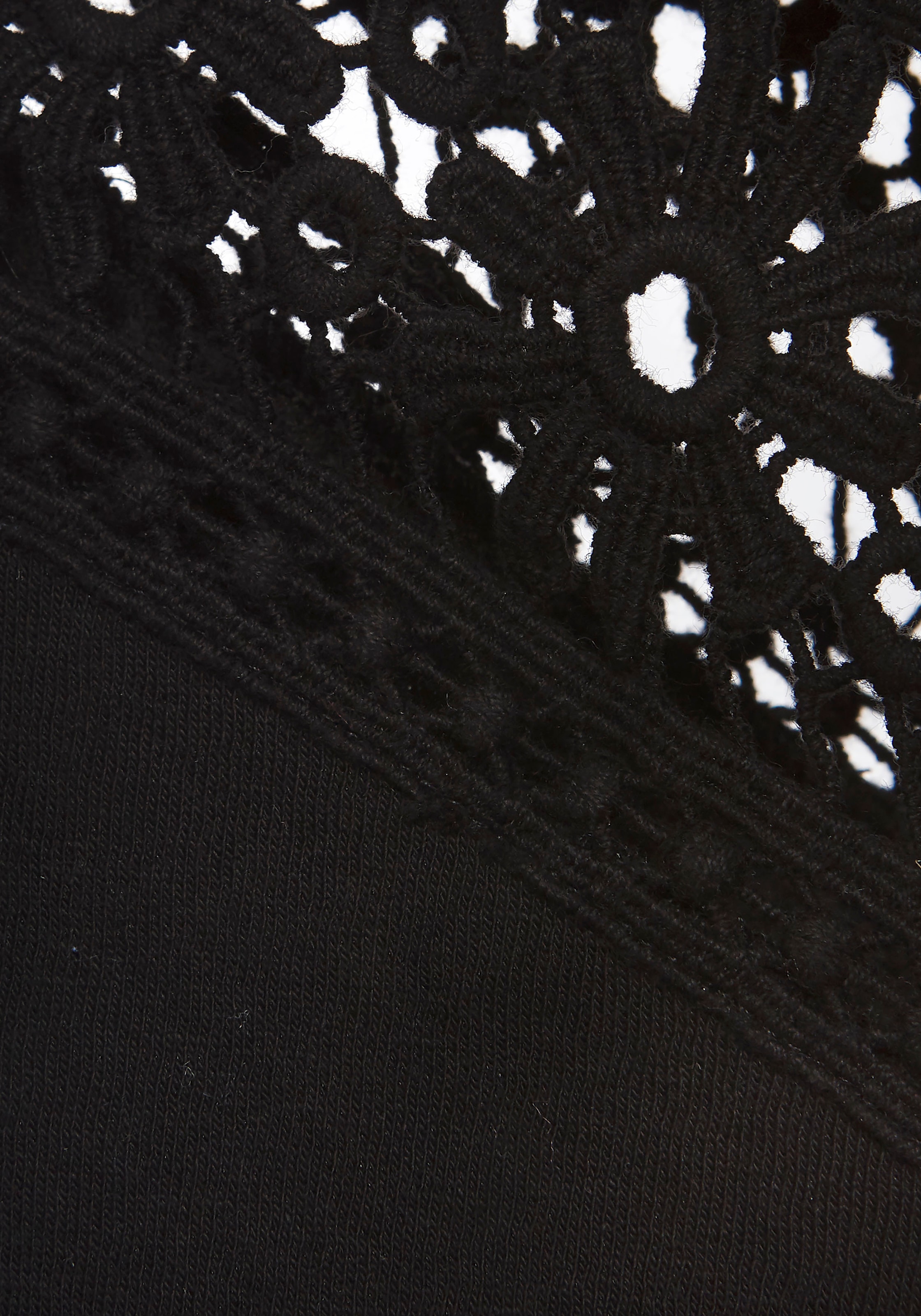 Vivance Sweatshirt , mit Spitzeneinsätzen an Schulter und Ärmel