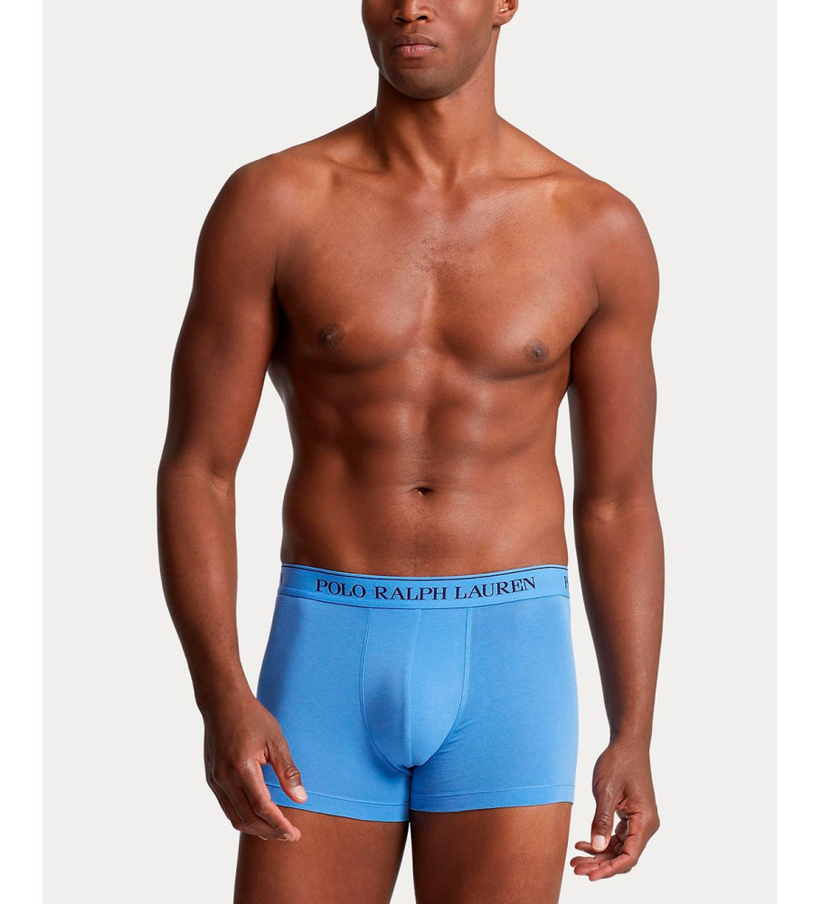 Conjunto de 3 cuecas boxer Ralph Lauren cinza em algodão elástico