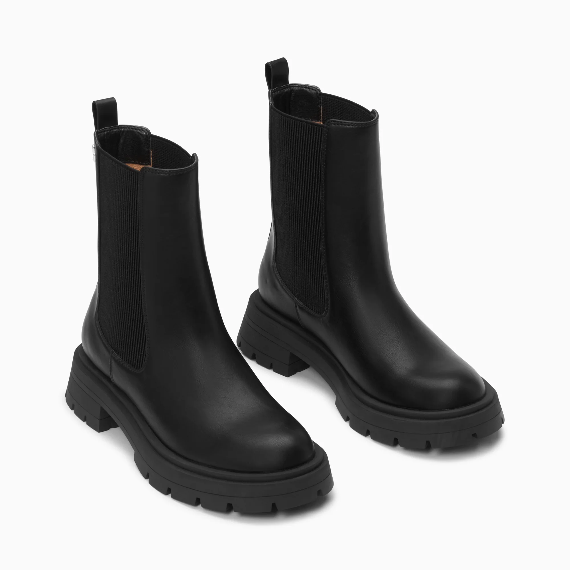 Bottines-Bottines Chelsea Phoebe noires à semelle oversize