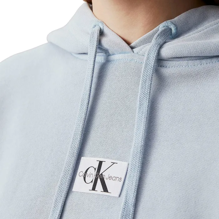 Calvin Klein Washed Woven Label Hoodie Dames