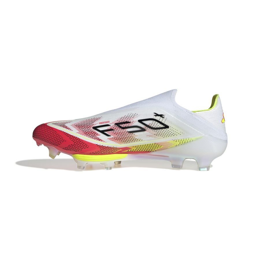 adidas F50   Laceless FG Pure Victory - Blanc/Noir/Jaune