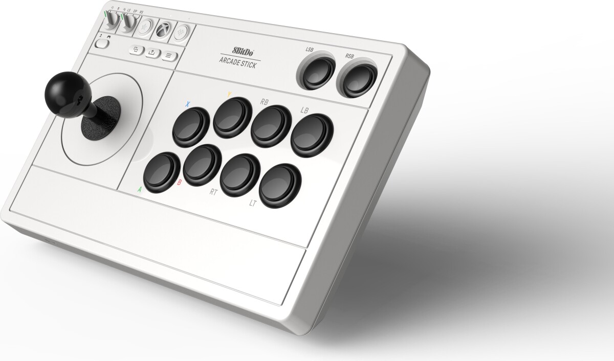 8Bitdo - Arcade Stick 2.4G - Controller Til Xbox & Pc - Hvid