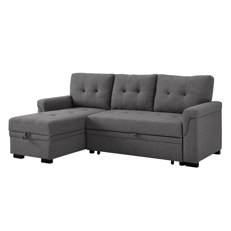 Gunnar 86&prime;&prime; Wide Reversible Sleeper Sofa & Chaise