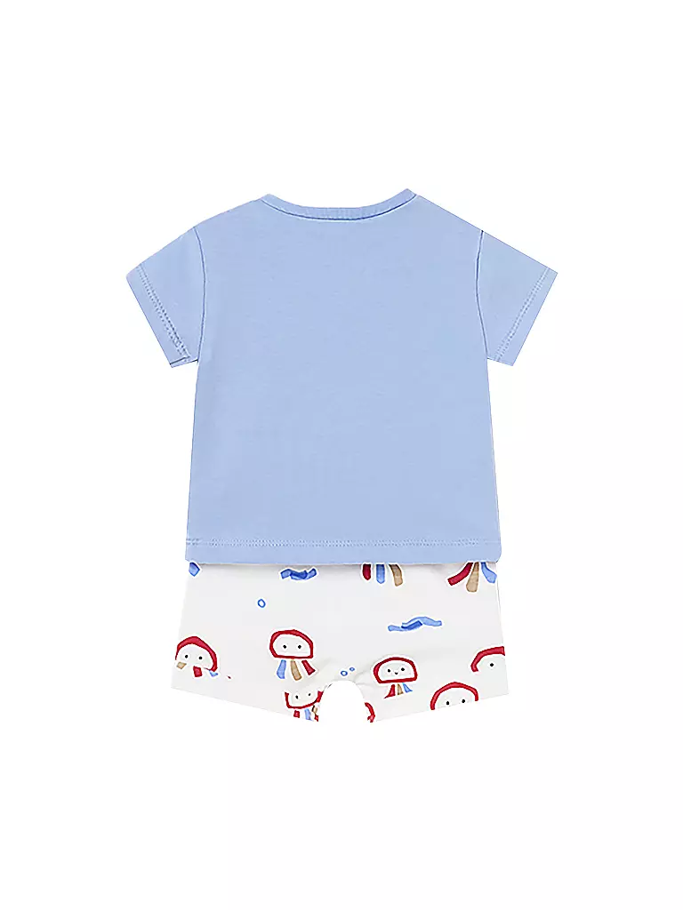 MAYORAL Baby Set T-Shirt und Shorts 4 teilig hellblau