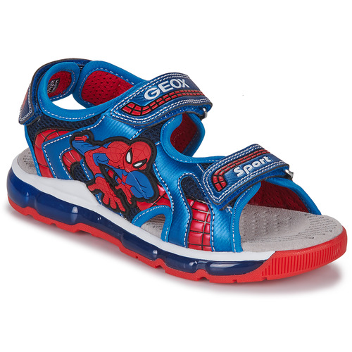 Geox - J SANDAL ANDROID BOY - Bleu / Rouge