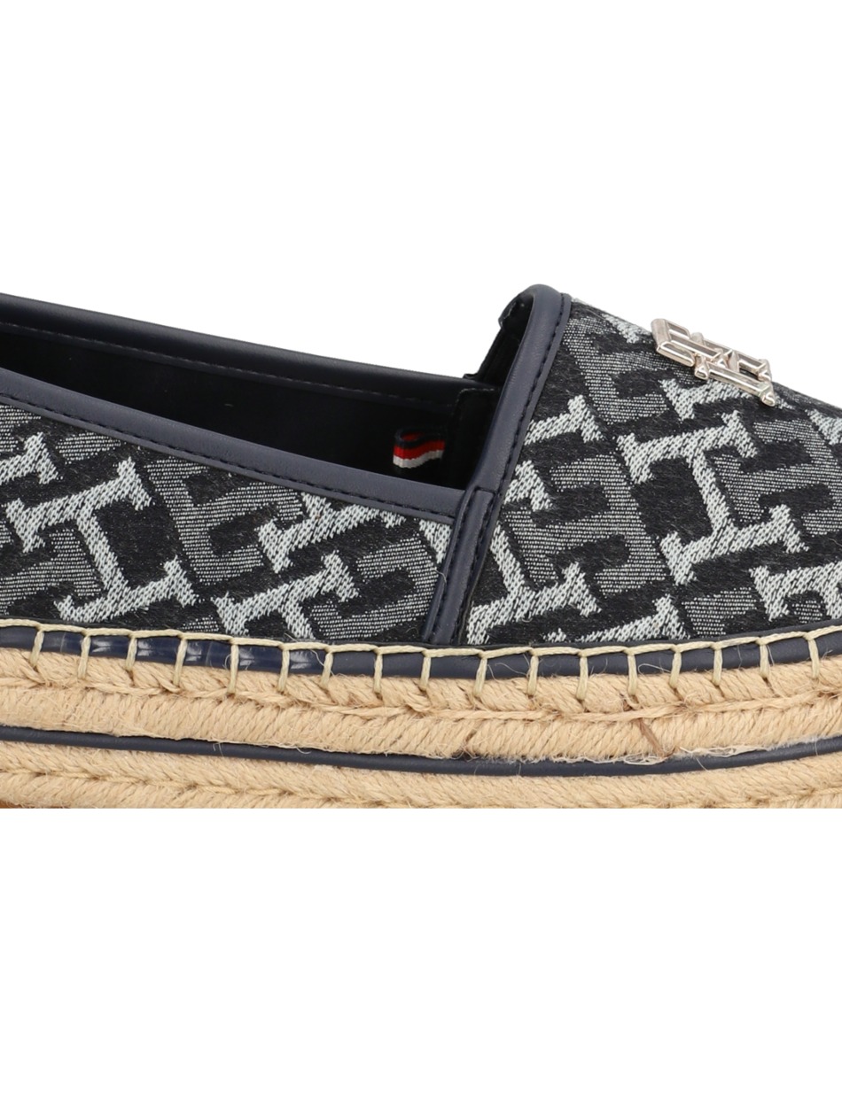 TH MONOGRAM DENIM ESPADRILLE