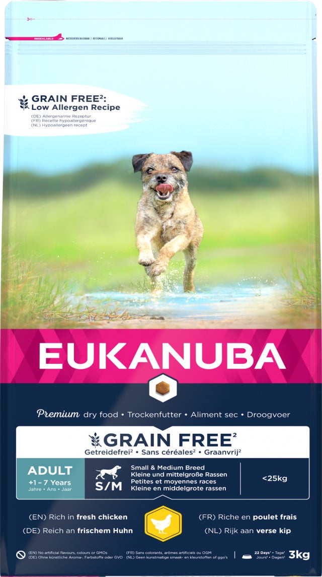 Eukanuba hondenvoer adult small/medium kip 3 kg
