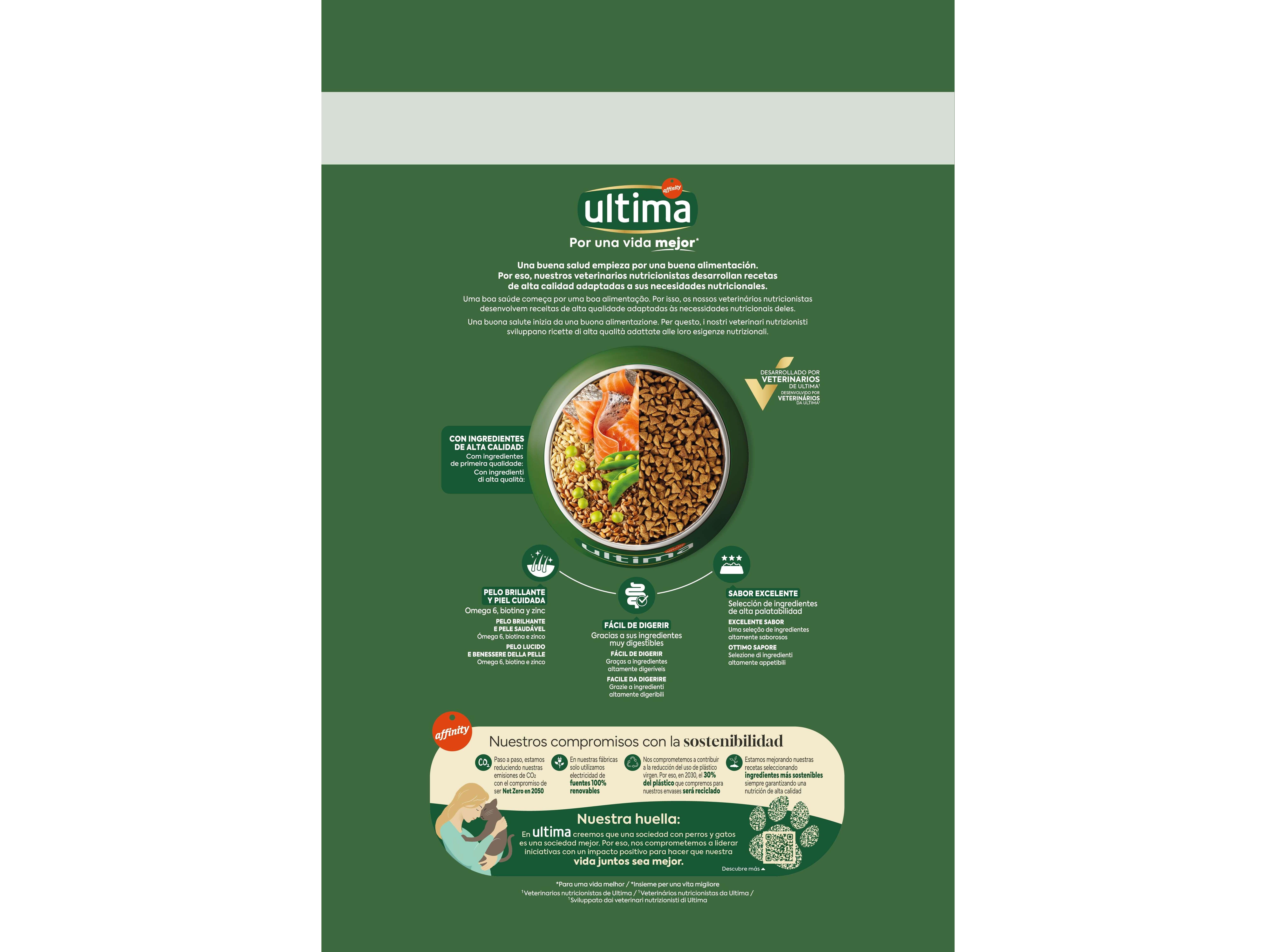 RAÇÃO PARA GATO ULTIMA ADULTO SALMÃO 2.5KG