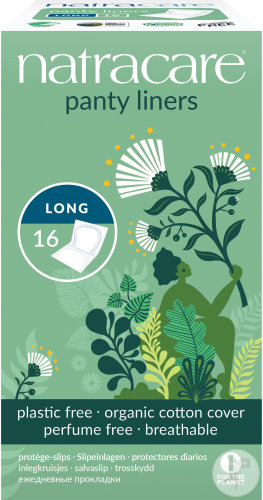 Natracare Protège-Slip Long Wrapped 16 Pièces
