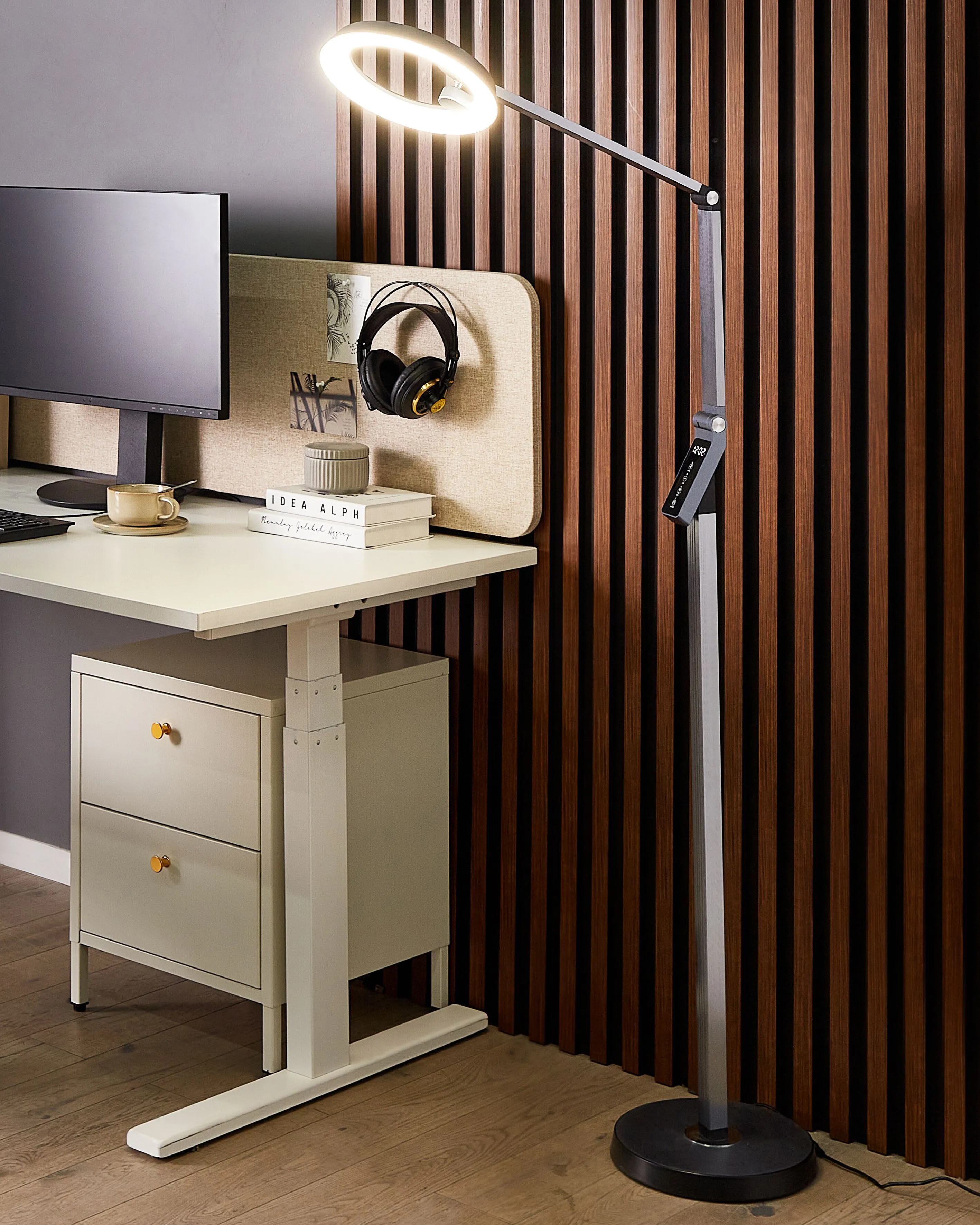 LED staande lamp CARINA met dimmer Metaal Donkergrijs