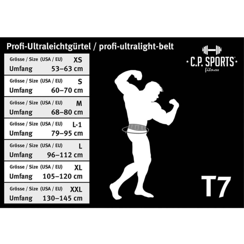 C.P. Sports Reflektor Gewichthebergürtel S
