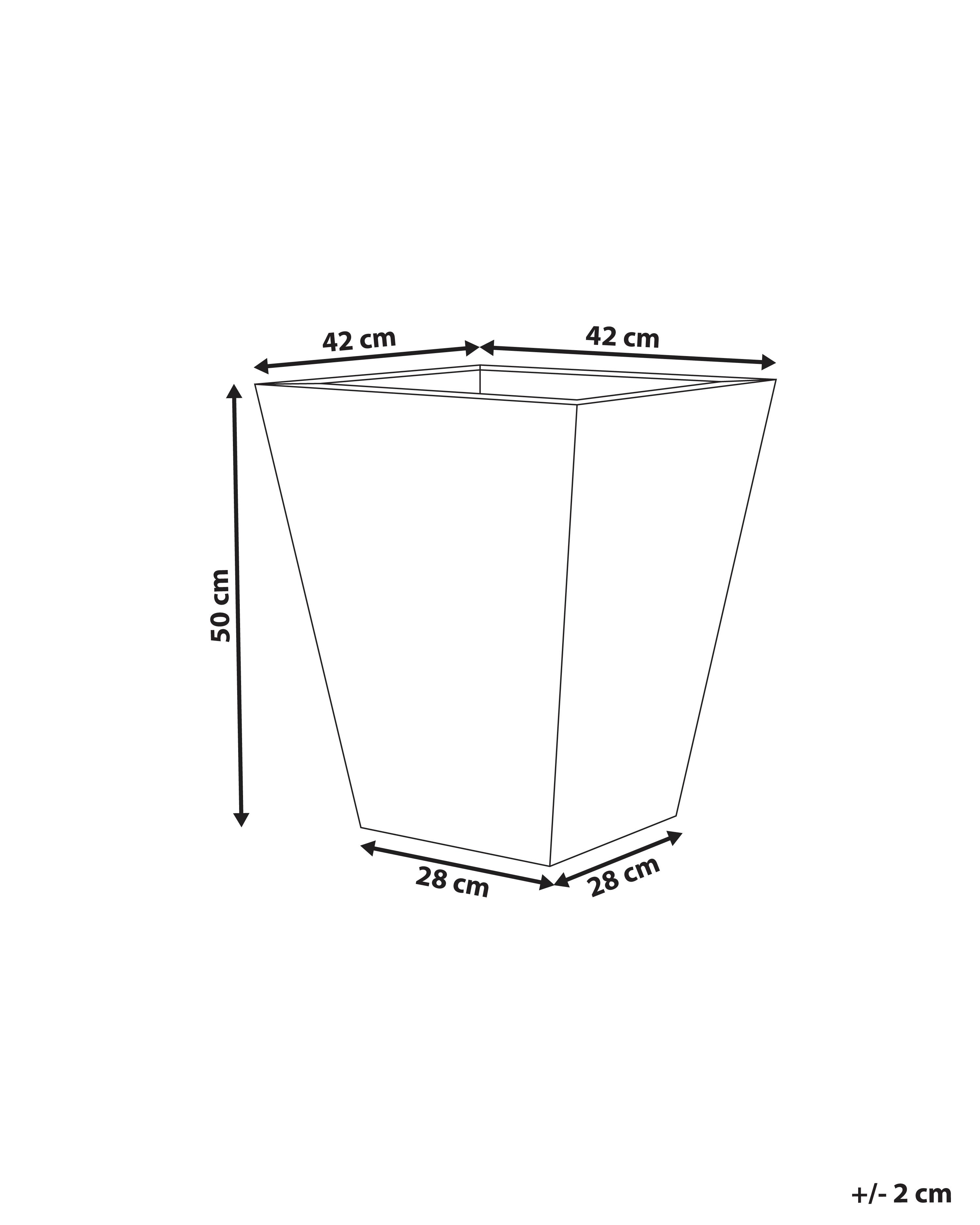 Bloempot BAIHE 42 cm Lichtbeige