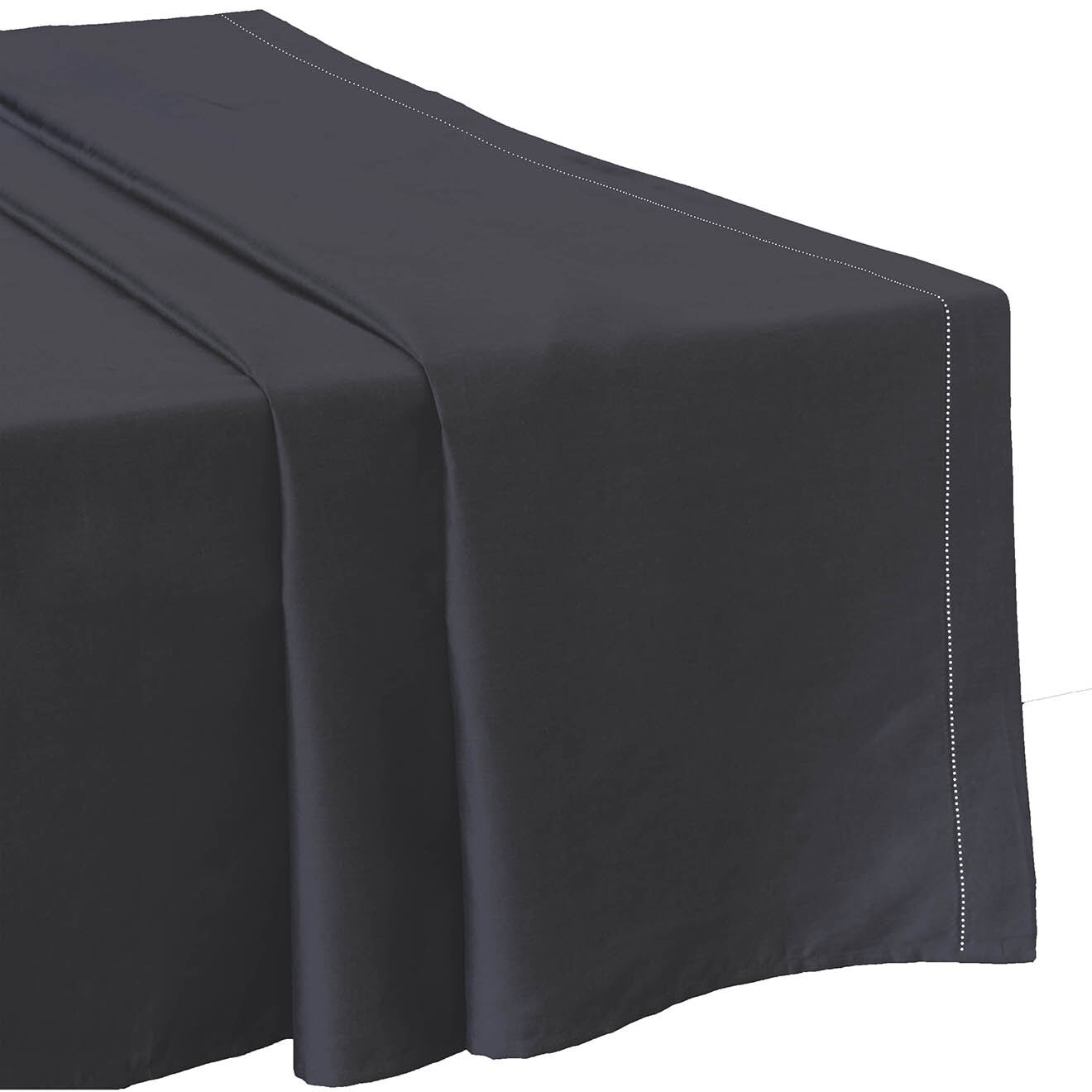 United by PDC Drap plat 100% Satin de Coton gris anthracite