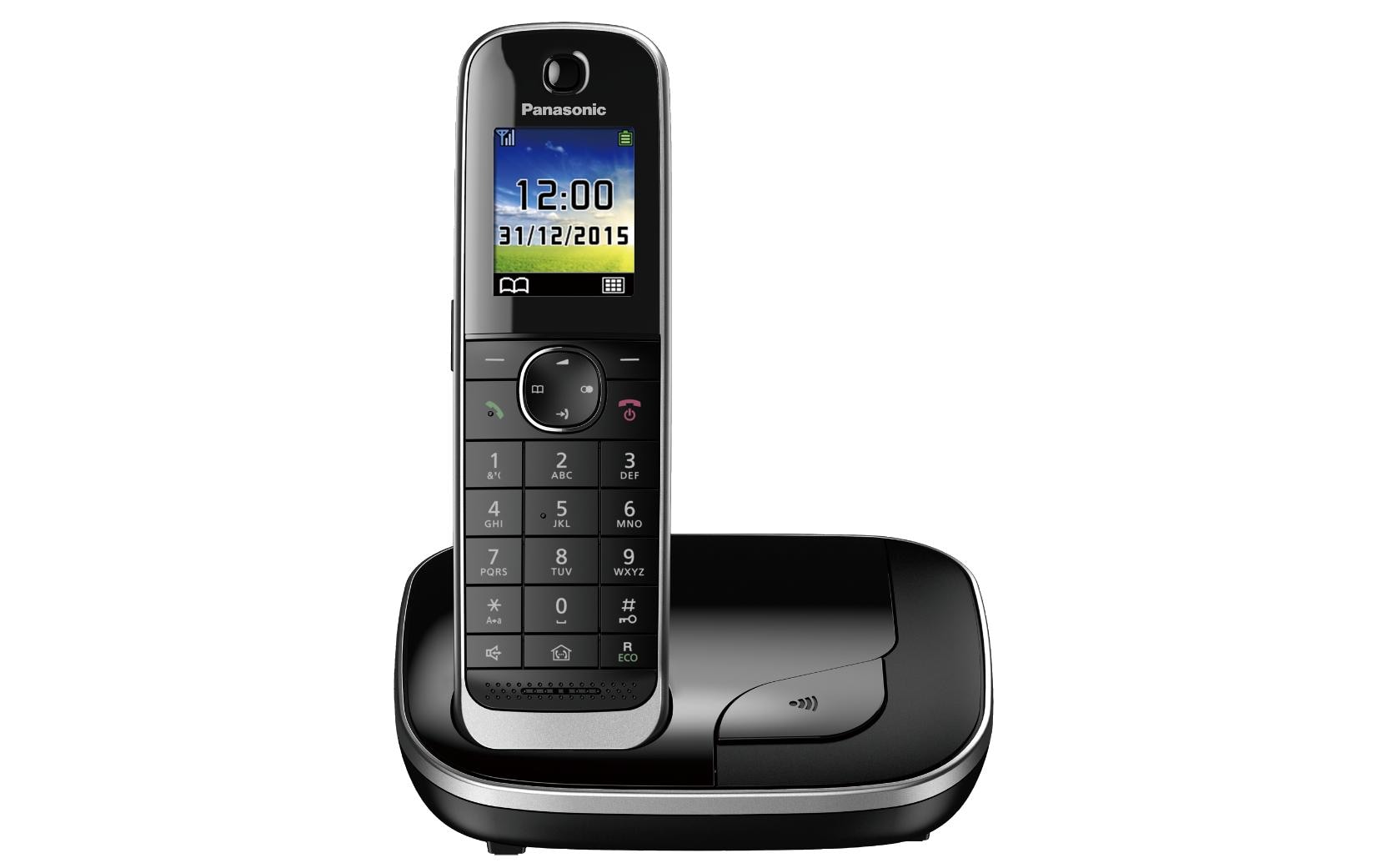 Schnurlostelefon KX-TGJ310SLB SchwarzElegantes und luxuriöses digitales Schnurlostelefon