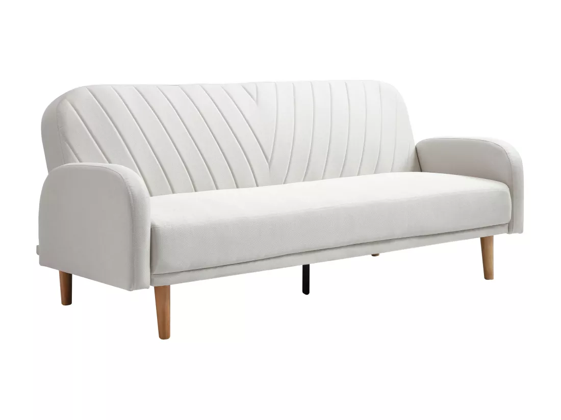 Canapé 3 places convertible clic-clac en tissu beige VENAFRA