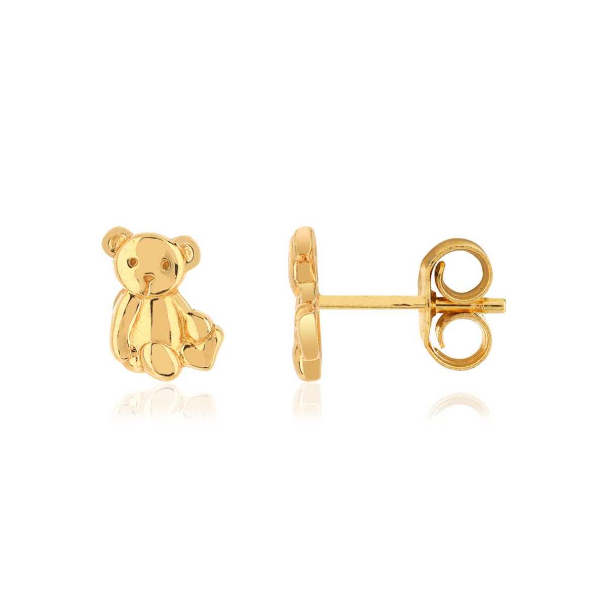 Boucles d'oreilles or 375 jaune oursons