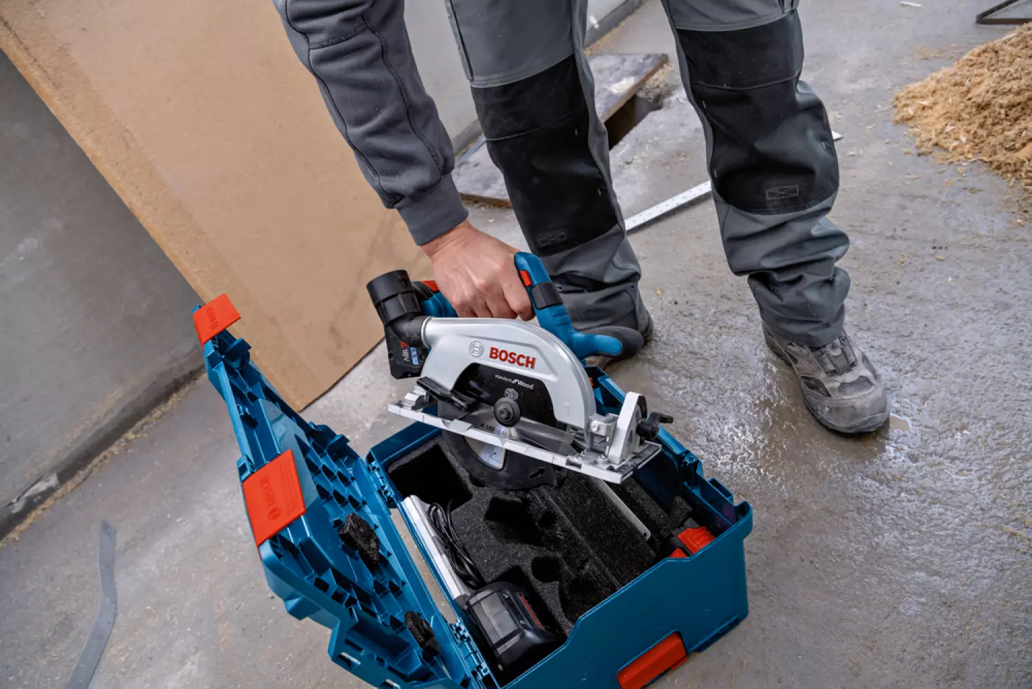 Bosch GKS 18V-57-2 18V Li-ion Accu cirkelzaag body in L-Boxx - 165 mm