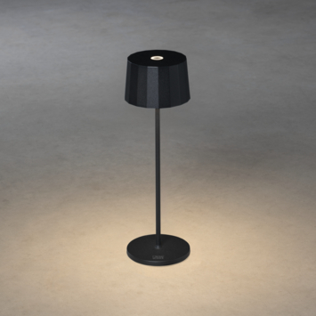 Konstsmide tafellamp Positano matzwart 35xø11 cm