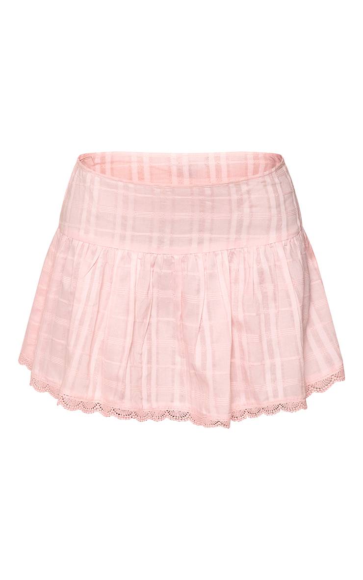 Rose Bébé Ensemble Coordonné Jupe Texturée Fluide