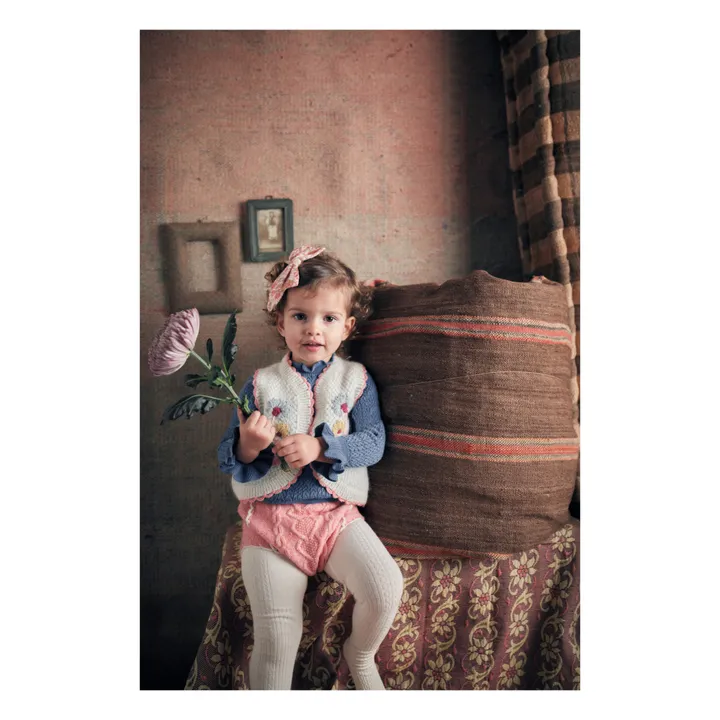 Louise Misha Gilet Brodé Main Sylna Bébé | Ecru