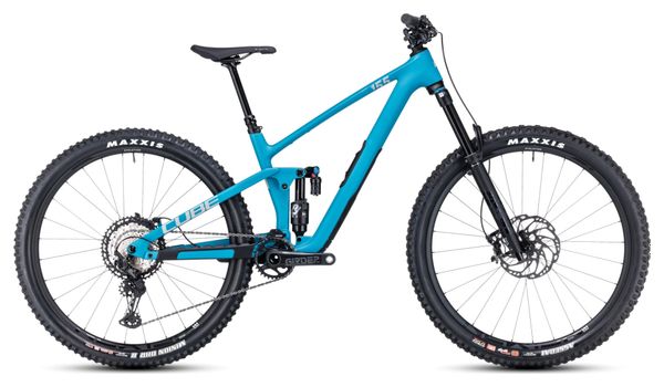 VTT Tout-Suspendu Cube Stereo One55 C:62 SLX Shimano XT 12V 29'' Bleu Bondi