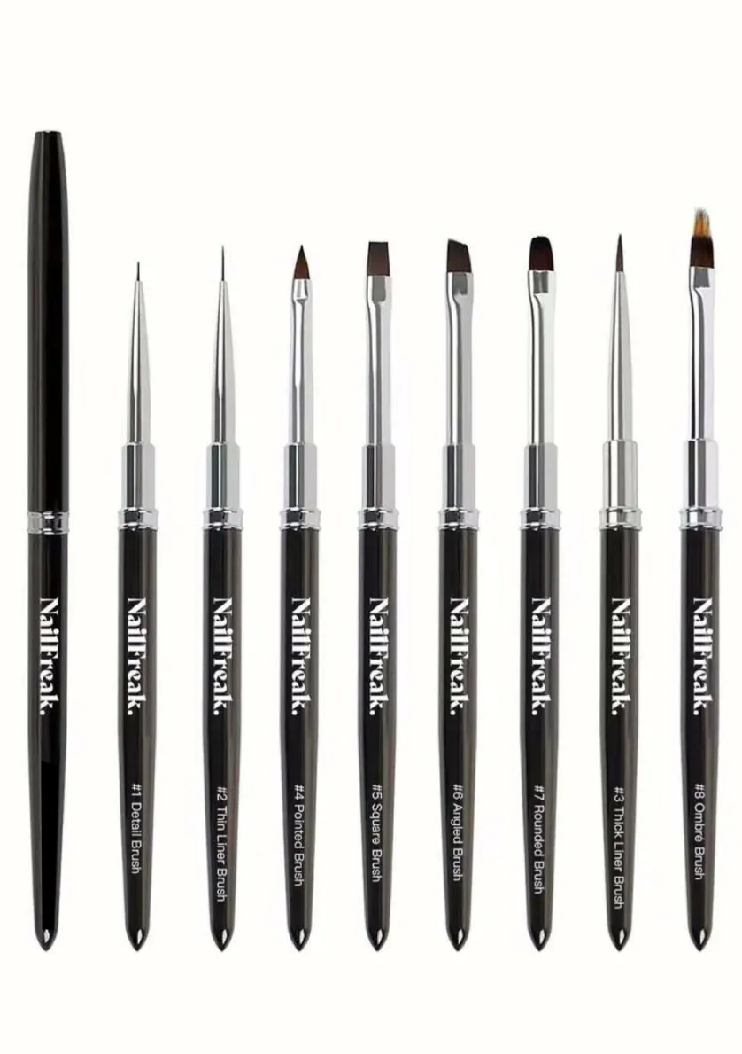 Nailfreak NailFreak Pensel Sæt m/8 pensler