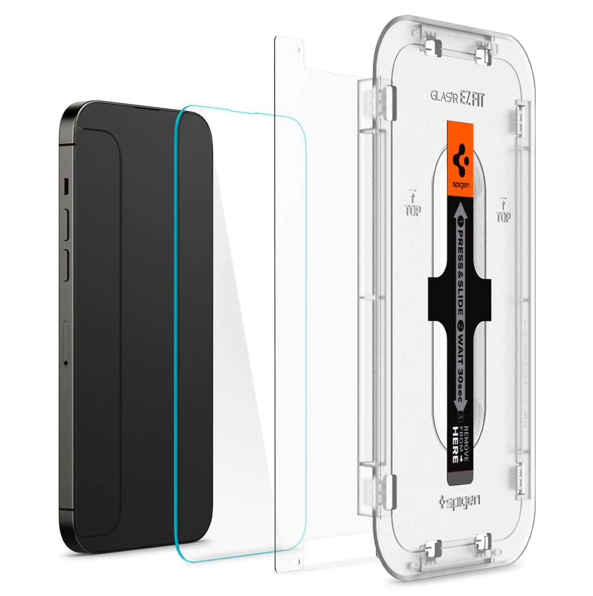 (2er Set) iPhone 14 Pro Glas Tr EZ Fit Panzer Glas Case Friendly   Montagerahmen (AGL05214)