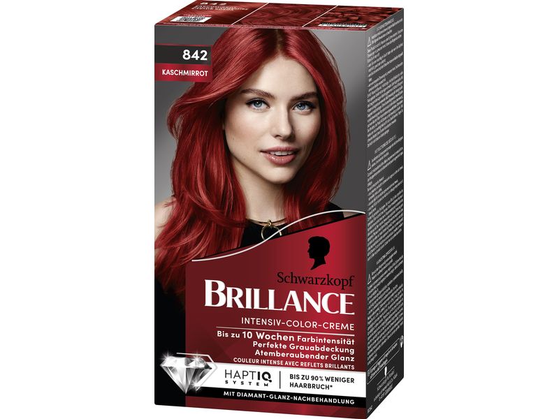 Schwarzkopf BRILLANCE Haarcoloration 842 Rot Atemberaubende, intensive Haarfarbe für langanhaltende Farbintensität bis zu 10 Wochen