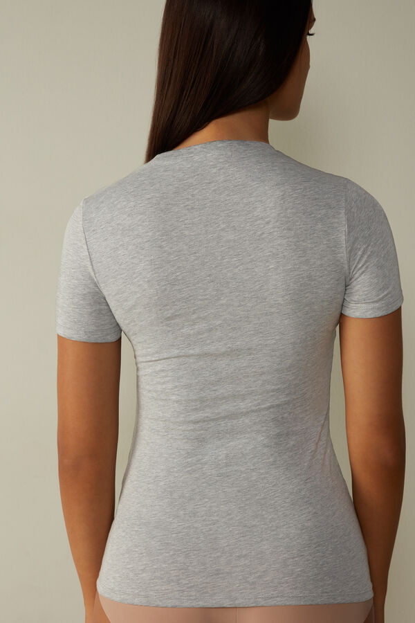Camiseta de manga curta em algodão elástico Supima®