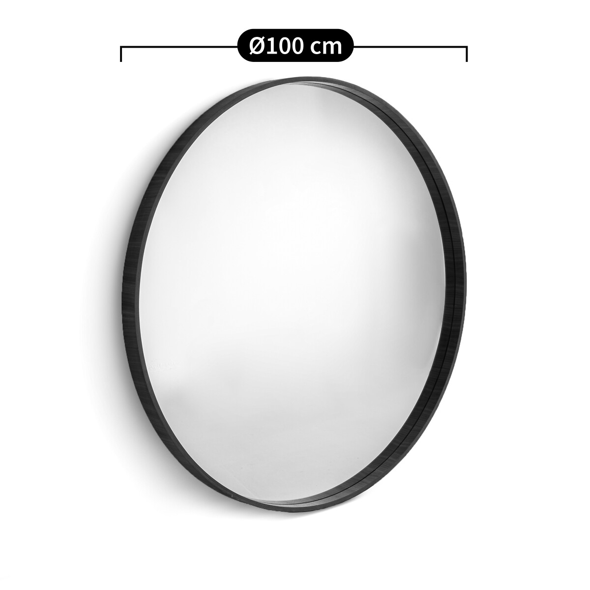 LA REDOUTE INTERIEURS<br>Espelho redondo folheado a nogueira Ø100 cm, Alaria