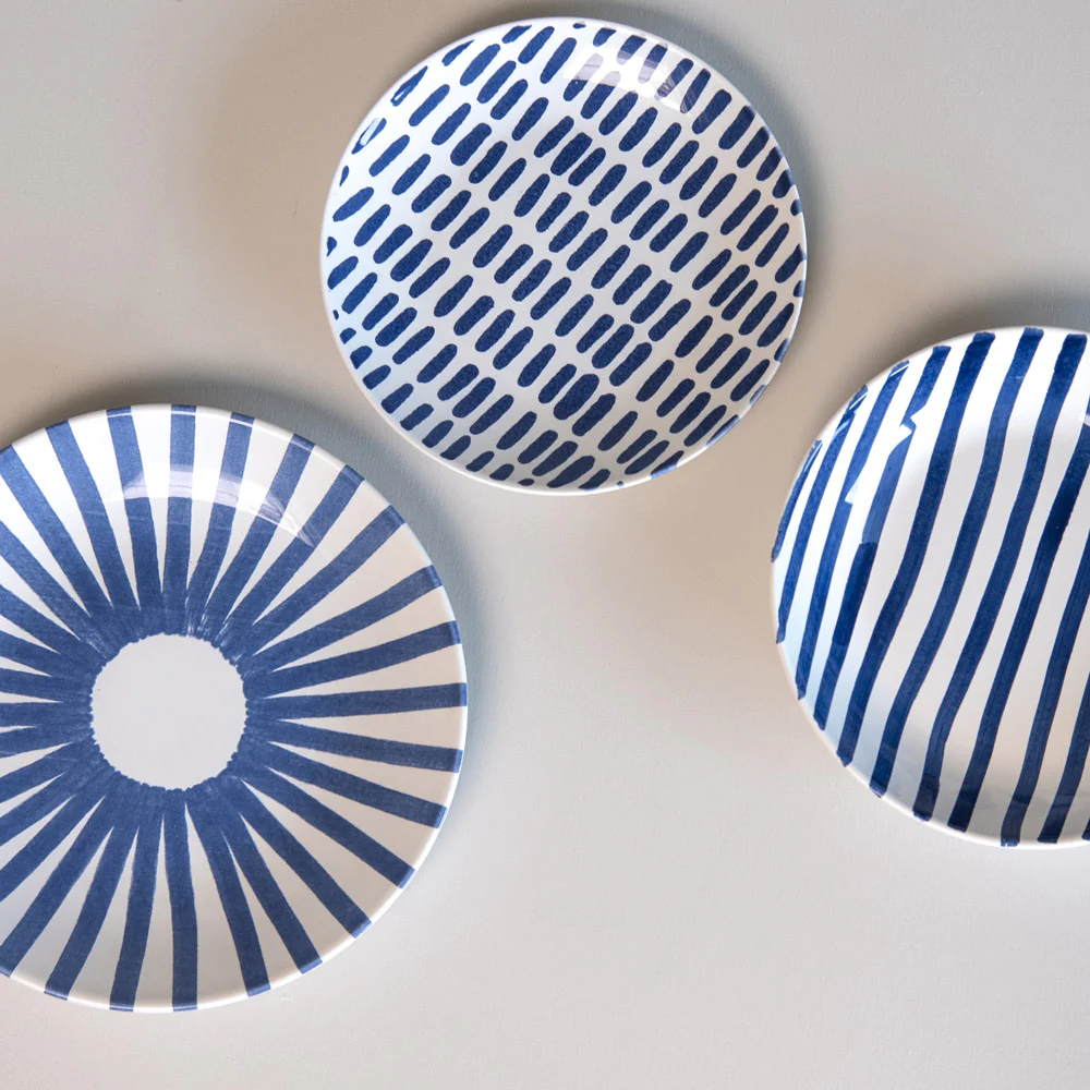 Assiette à dessert Santiago bleu 21 cm (lot de 6) Table passion