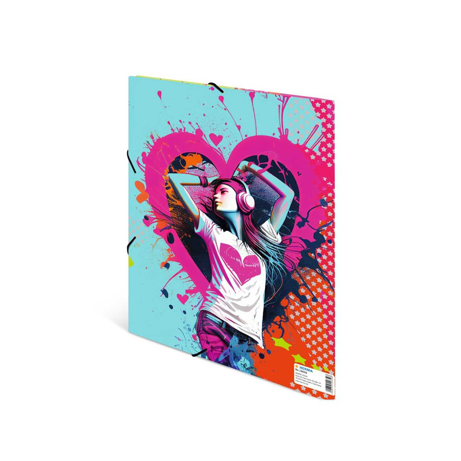 Sammelmappe Music Girl A4 Karton