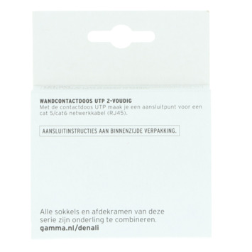 GAMMA Denali Stopcontact UTP Mat Zwart