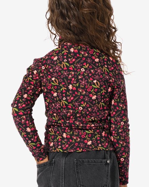 t-shirt enfant côtelé avec col rouge