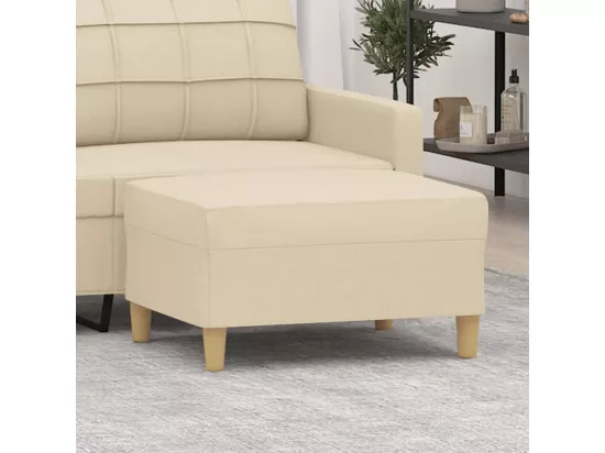 Repose-pied Crème 70x55x41 cm Tissu