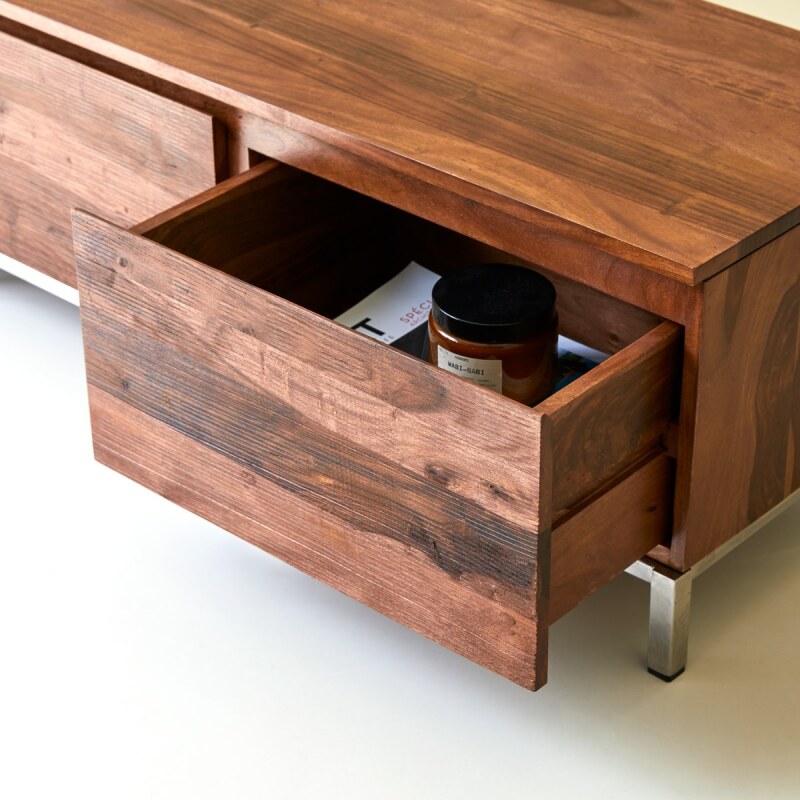 Meuble TV Nova en palissandre massif L 205 cm